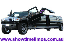 Black Hummer Limo with Jet Door
