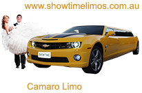 Transformers Bumblebee Camaro Limo for hire in Perth